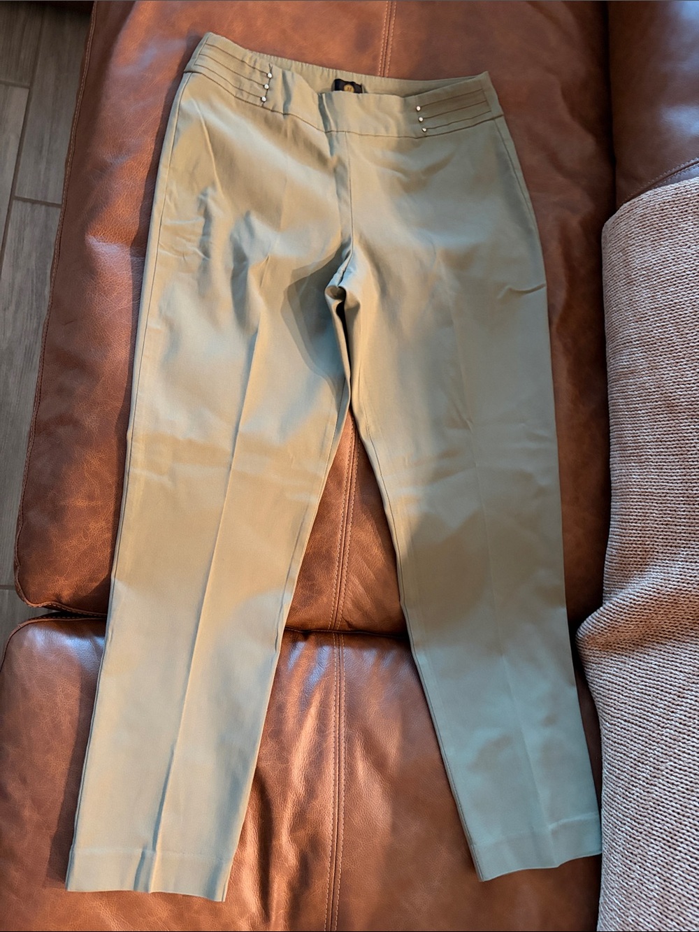 JM Collection Straight-Leg Chinos in Khaki